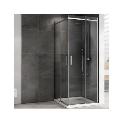 China Modern Aluminum Sliding Shower Enclosure Custom Bathroom Frameless Double Glass Shower Door for sale