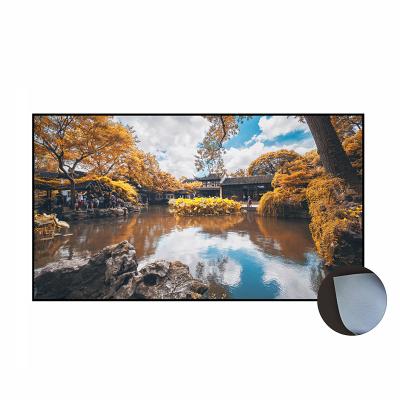 China Ultra narrow view 4k hd frame 100 inch UST projector laser tv PET black grating projection screen alr for home theater for sale