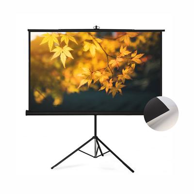 China Tripod XG 84 inch Matt white fiberglass portable tripod projection screen, outdoor hd 4k cinema wall hanging screen for home for sale