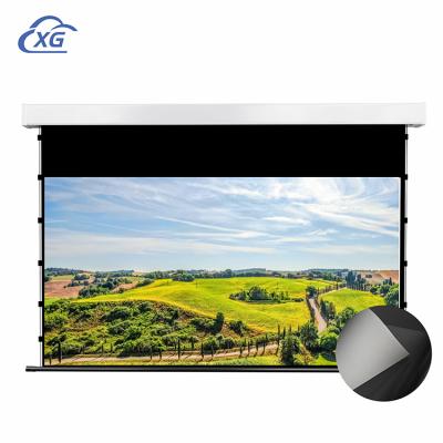 China XG 100 inch ALR Electric Tag-Voltage ULT Remote Control Motorized Projection Screens, 4k hd home theater screen projection for sale