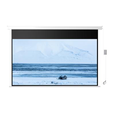 China XG Electric Matt white 110-150 inch tab-tension remote control motorized projection screens, 4k hd home theater screen projection. for sale