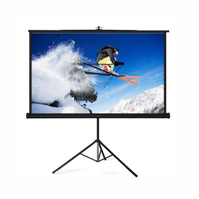 China Tripod best quality 72 inch tripod projection screen, outdoor 4k hd install free wall mounted screen for home for sale