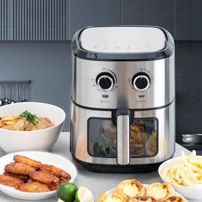 China CE CB ETL Hot Sale Commercial Air Fryer 6.5L 1700W Cook Air Fryer Frying Smart Home Oil Free Touch Screen Air Fryer Electric Oven for sale