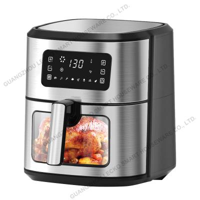 China 6.5L Stainless Steel Commercial Smart Air Fryers 8 Function Household Kitchen Appliances French Preset Chicken Chip Electric Air Frying Oven for sale