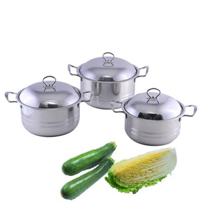 China Sustainable Cookware Sets Custom Hot Sale OEM South Africa Logo Stainless Steel Casserole Pots And Pans Cheaper Factory Price Fine for sale