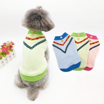 China Best Stocked Selling Customs Pet Sweater Manufacturer Polyester Fabric Pet Winter Ethnic Clothes With Embroidery And Buttons for sale