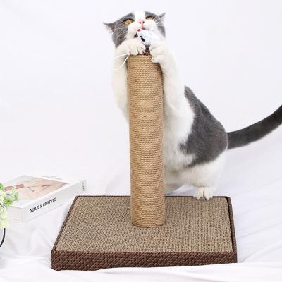 China Viable Wholesale Design Green Plants Climb Tree Cat Furniture Tower Pet Cat Wooden Housing Scratcher for sale