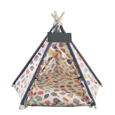 China Luxury Pet Play Tent Cat Bed Cotton White Indian Lace Dog Fashion Pet House Breathable Tent Windproof Pet Play Tent With Pine for sale