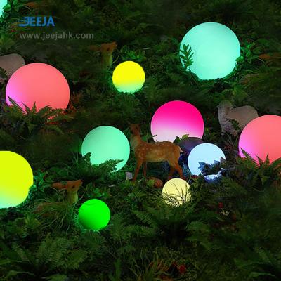 China JEEJA 2020 New Waterproof And Remote Control Design Plastic Swimming Balls Floating Pool Glow Ball Light With Led for sale