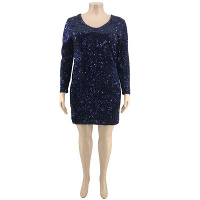 China Factory wholesale price hot sale anti-static breathable plus size women sequin dress dresses for sale