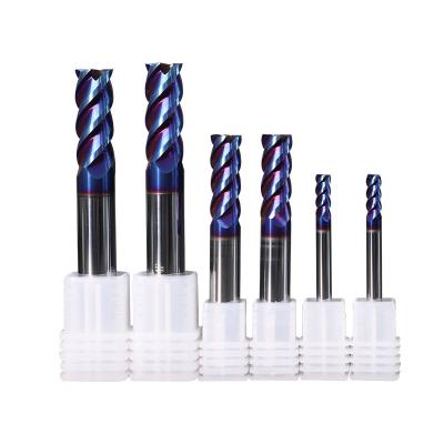 China Good Quality HRC Carbide 65 4 Flute Endmill Solid Carbide Aluminum Milling Cutter for sale