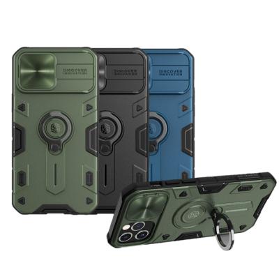 China Nillkin Rugged Shockproof Armor Style Case Mobile Phone Cover With Camera Protector Ring Holder For iPhone11/12/13pro/max pro for sale