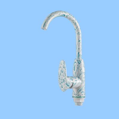 China Best Selling Thermostatic Faucets Water Drop Green Color Deck Mounted Hose Water Faucet High Quality Plastic Faucet For Kitchen for sale