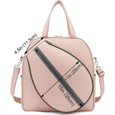 China Others Outdoor Travel Tennis Sports Gym Handbags Beach Tennis Racket Bag For Women With Padded Pickle Racket for sale