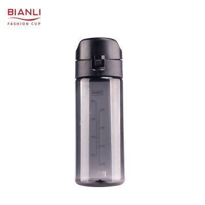 China New Products Stocked Motivation Drinking Luxury Transparent Unique Portable Water Bottle for sale