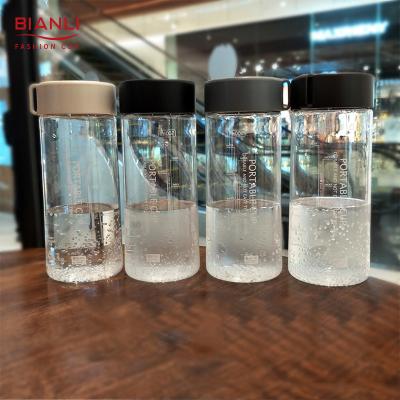 China 500ml Bpa Free Water Fitness Sports Bottle Multicolor Clear Portable Strap Bottle Stocked Drinking Recycling Plastic for sale