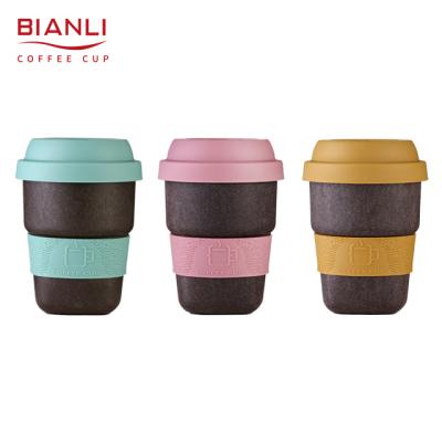 China Wholesale Sustainable High Quality Compostable Reusable Travel Mug Custom Minimalist Personal Coffee Mug With Lid for sale