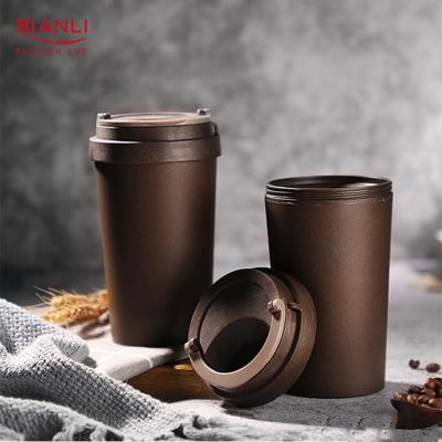 China 2021 New Product Sustainable Double Wall Coffee Grounds Customized Reusable Eco Friendly Coffee Mug for sale