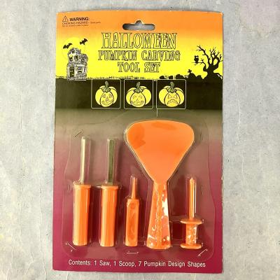 China Pumpkin Carving Halloween Pumpkin Carving Kit 5pcs Set Saw Scoop Shapes for sale