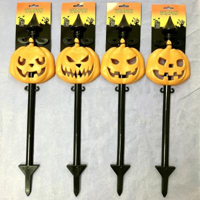 China Outdoor Yard Decoration Halloween Pumpkin Yard Stick 4 Asst for sale