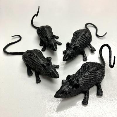 China Alert People Halloween Creature PVC Black Rat 4pcs Set for sale