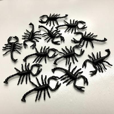 China Alert People Halloween Creature PVC Black Scorpion 12pcs Set for sale