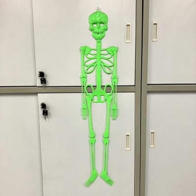 China Halloween Hanging Decoration 3FT PP Glow in the Dark Scary Skeleton Hanging Decoration for sale