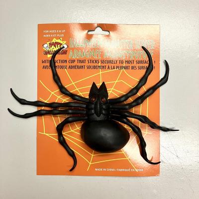 China Stick On The Wall Halloween Cureature PVC Spider With Suction Cup for sale