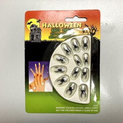 China Glow in the Dark Halloween GID Nail with Print Spider Web Skull Bat for sale