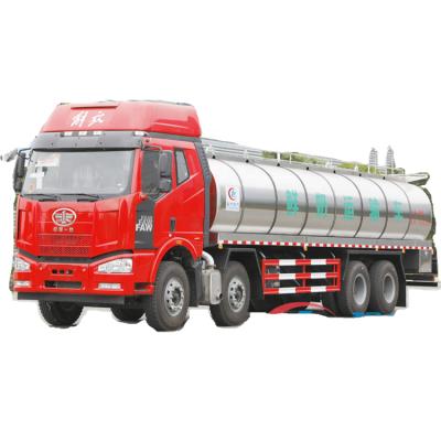 China Large Volume Stainless Steel FAW 8x4 12 Wheel 24cbm 24000 Liter Liquid Tank Truck Food for sale