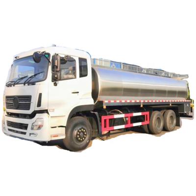 China Stainless steel right hand drive Dongfeng kinland 6x4 22cbm 24m3 milk transport tank truck for sale