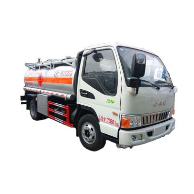 China Small JAC fuel tank 5000L truck/5000 liters fuel tanker truck/fuel tank truck for sale with tanker machine 5995x2050x2480 for sale