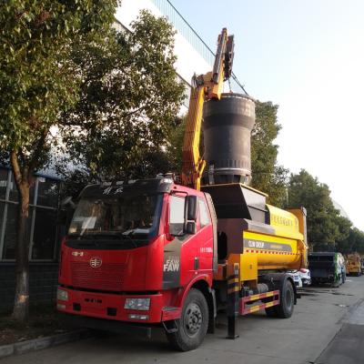 China FAW garbage compactor trucks with 5 ton crane 6 wheel garbage compactor truck 5000 liter compactor garbage truck price is low 7895*3250*3360 for sale