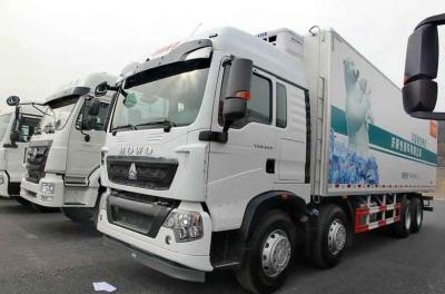 China SINOTRUK HOWO T5G 340horsepower 8*4 refrigerator truck 9.6M 53CBM MAN ENGINE for sale