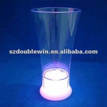 China Plastic LED Light RGB Beverage Cup Color Changing Led Flashing Drinks Cup for sale