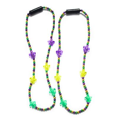 China - 2019 New Produect Fast Flash-Slow Flash-Slow Yellow Green Purple Led Mardi Gras Bead Necklace for sale