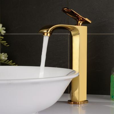 China Brass Thermostatic Faucets Alloy Handle Body Waterfall Vessel Bathroom Faucet A-101 for sale