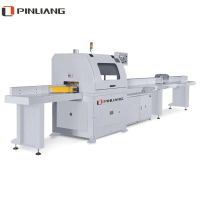 China Pinliang CNC Timber VERTICAL Cutting Saw Automatic Wood Length Gauge MJ601 Jigsaw for sale