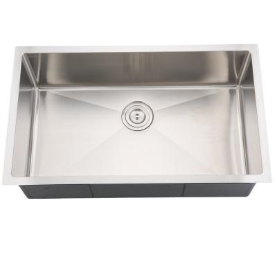 China Without Faucet Customizable Modern Rectangular & Square Kitchen Sinks Handmade Stainless Steel OEM Service Double Bowl with Brushed Finish for sale