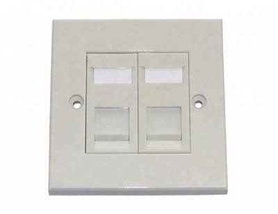 China Best Price PC or ABS Trapezoidal Wall Mount RJ45 Jack R-U Faceplates For Wholesale for sale