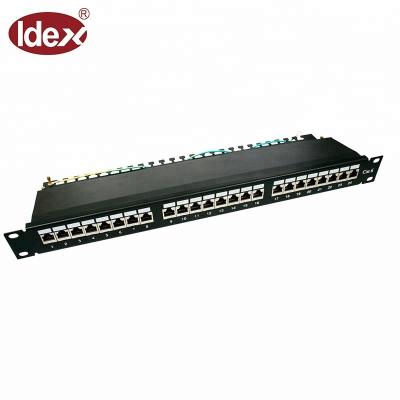 China 19inch Rack Mountable RJ45 Jack 24port Wiring Patch Panel for sale