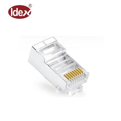 China High Quality Automotive Cat5e RJ45 Connector For Network Cable 8P8C Stranded Solid Gold Plated RJ45 Plug With UTP RJ45 Connector for sale