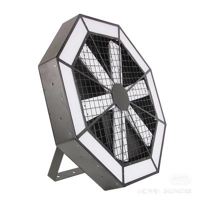 China LANDSCAPE DJ Led Pixel Fan Light Stage Background Fan LED Rotating Stage Wheel Light for sale