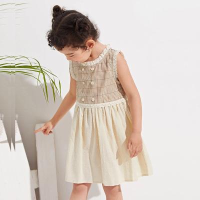 China Washable Girls Baby Dress Toddler Girls Clothes Irregular Layered Dress Floating Sashes High Quality Print Clothing for sale