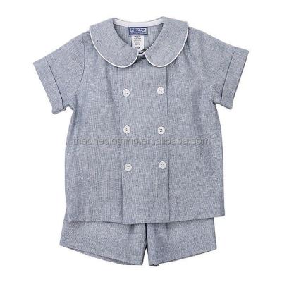 China Casual Kids Clothes Baby Short Sleeve Cross Sleeve Boys Clothing Set Spring Cotton Summer Wholesale for sale