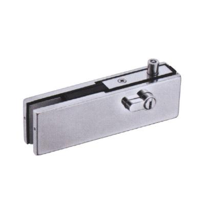 China Modern Flange Glass Patch Door Fit Bottom Glass Door Lock With Keys for sale