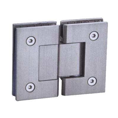 China Modern 304 Stainless Steel Stain 180 Degree Glass To Glass Hydraulic Shower Glass Door Hinge for sale