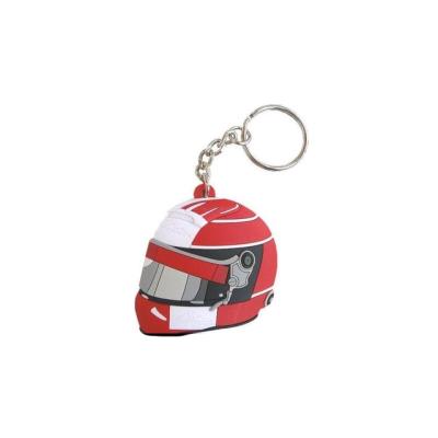 China Customize (2D or 3D) PVC motorcycle helmet keychains promotion gift custom flexible soft key chain silicone rubber key ring for sale