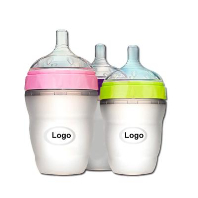 China Non-Toxic Non-Toxic Durable Baby Feeding Bottle BPA Free Resistance Food Grade Silicone BPA Free Drop Feeding Milk Bottles for sale