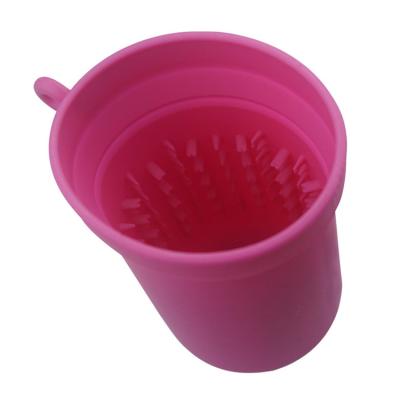 China Viable Portable Dog Paw Pet Foot Cleaner Silicone Brushes Seal Cup For Dirty Pet for sale